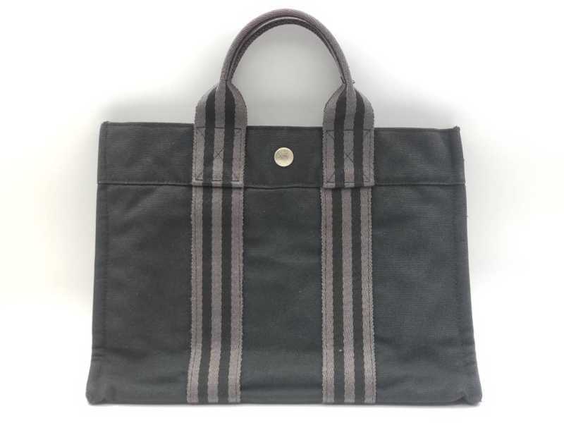 美品】HERMES フールトゥ MM トートバッグ 黒-